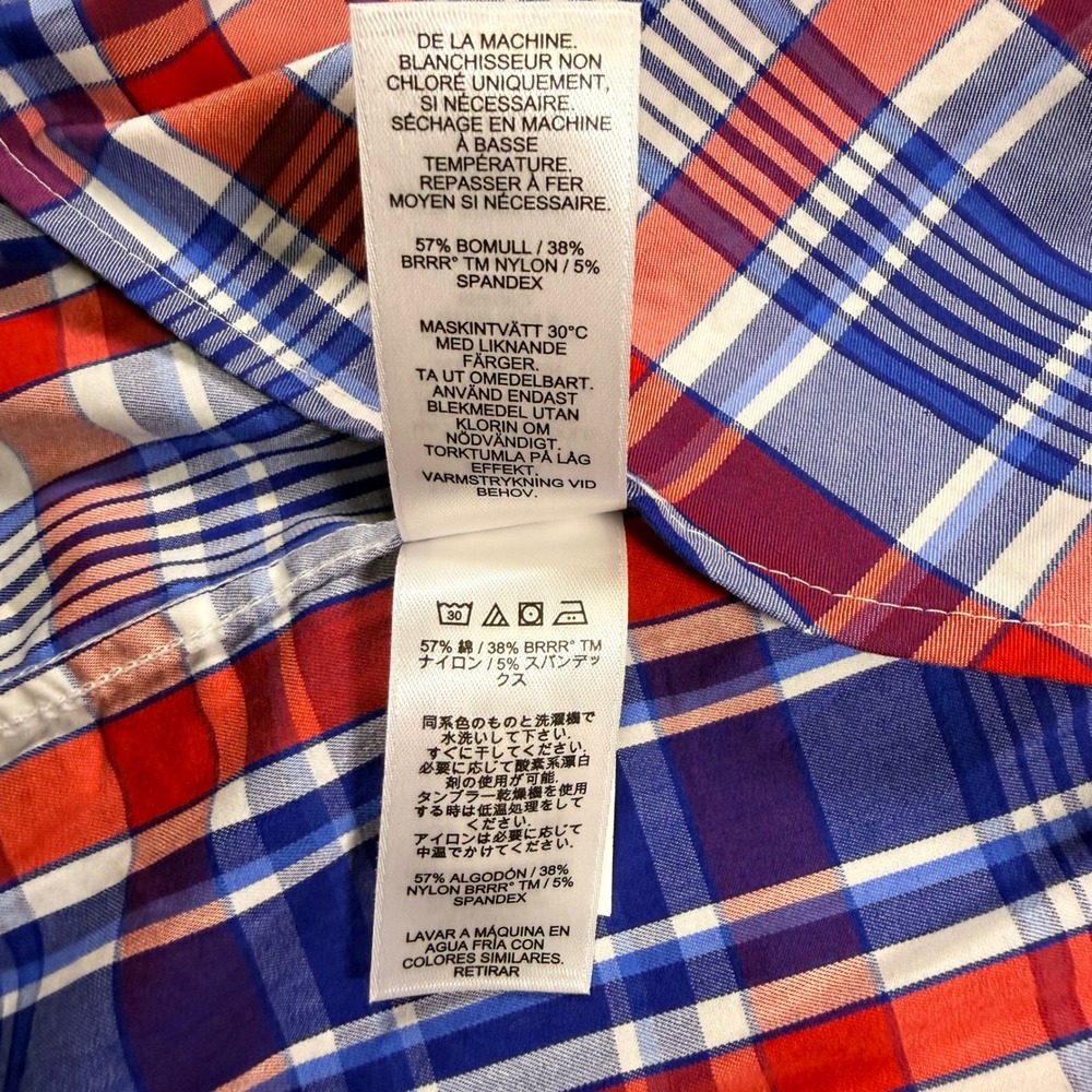 Vineyard Vines brrr Performance Shirt Men's Small Plaid OTG Fishing NEW - Picture 11 of 11